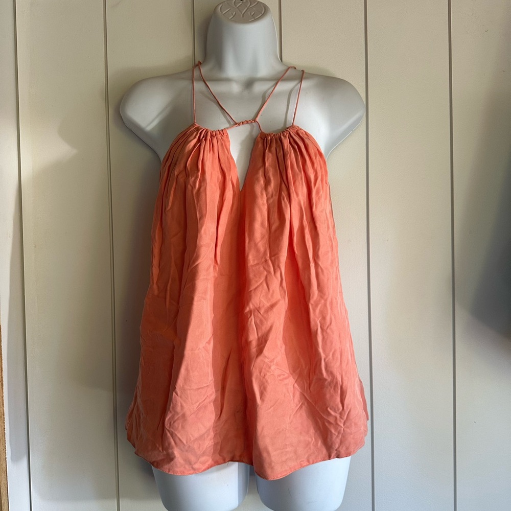 Peach super pleasant fabric top